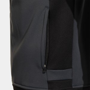 JOMA LIDER ZIP-UP HOODIE DARK GRAY BLACK