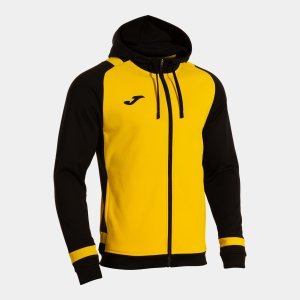 JOMA LIDER ZIP-UP HOODIE YELLOW BLACK