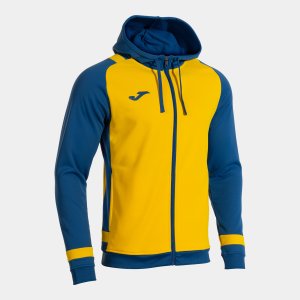 JOMA LIDER ZIP-UP HOODIE YELLOW ROYAL BLUE