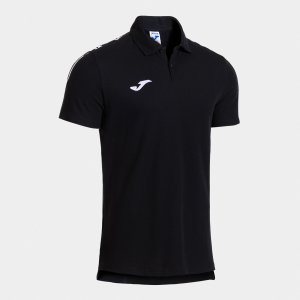 JOMA OLIMPIADA SHORT SLEEVE POLO BLACK