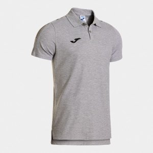 JOMA OLIMPIADA SHORT SLEEVE POLO MELANGE GRAY