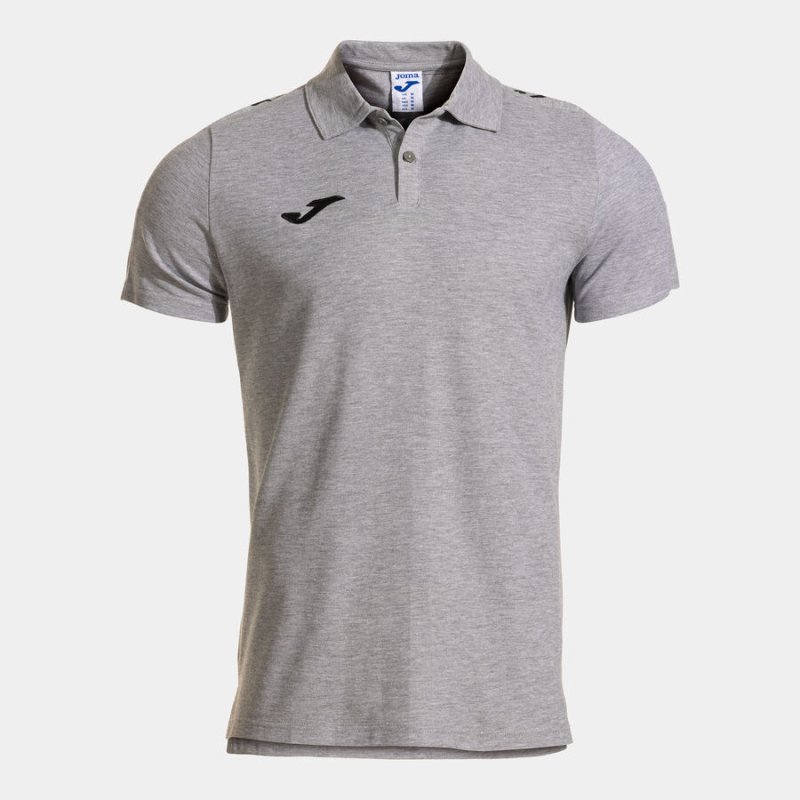 JOMA OLIMPIADA SHORT SLEEVE POLO MELANGE GRAY