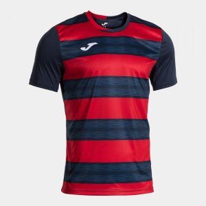 JOMA EUROPA VI SHORT SLEEVE T-SHIRT DARK NAVY RED