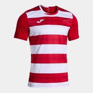 JOMA EUROPA VI SHORT SLEEVE T-SHIRT RED WHITE