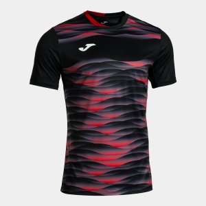 JOMA TIGER VII SHORT SLEEVE T-SHIRT BLACK RED