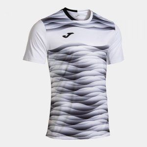 JOMA TIGER VII SHORT SLEEVE T-SHIRT WHITE BLACK