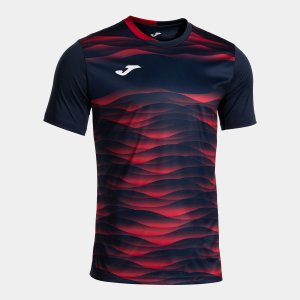 JOMA TIGER VII SHORT SLEEVE T-SHIRT DARK NAVY RED