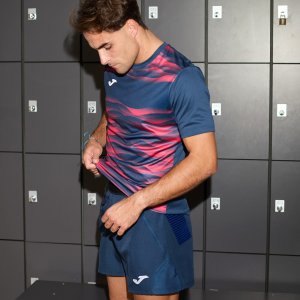 JOMA TIGER VII SHORT SLEEVE T-SHIRT DARK NAVY RED