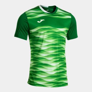 JOMA TIGER VII SHORT SLEEVE T-SHIRT GREEN WHITE