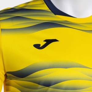 JOMA TIGER VII SHORT SLEEVE T-SHIRT YELLOW DARK NAVY