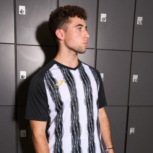 JOMA INTER V SHORT SLEEVE T-SHIRT BLACK WHITE