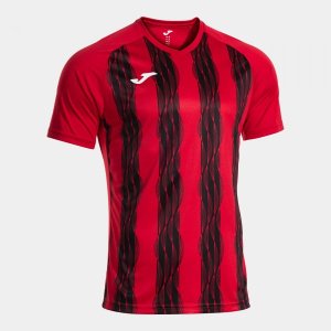 JOMA INTER V SHORT SLEEVE T-SHIRT RED BLACK