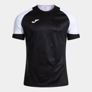 JOMA HISPA V SHORT SLEEVE T-SHIRT BLACK WHITE