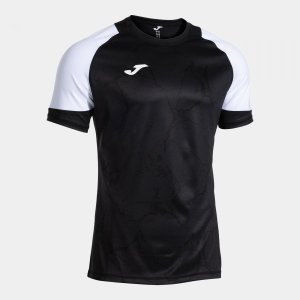 JOMA HISPA V SHORT SLEEVE T-SHIRT BLACK WHITE