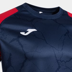 JOMA HISPA V SHORT SLEEVE T-SHIRT DARK NAVY RED