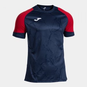 JOMA HISPA V SHORT SLEEVE T-SHIRT DARK NAVY RED