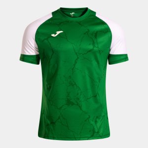 JOMA HISPA V SHORT SLEEVE T-SHIRT GREEN WHITE