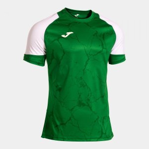 JOMA HISPA V SHORT SLEEVE T-SHIRT GREEN WHITE