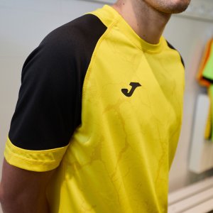 JOMA HISPA V SHORT SLEEVE T-SHIRT YELLOW BLACK