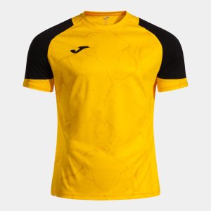 JOMA HISPA V SHORT SLEEVE T-SHIRT YELLOW BLACK