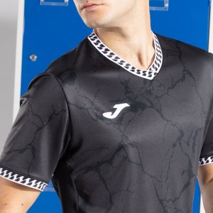 JOMA GOLD VII SHORT SLEEVE T-SHIRT BLACK WHITE