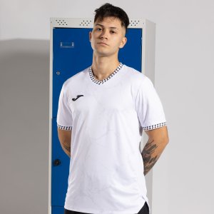 JOMA GOLD VII SHORT SLEEVE T-SHIRT WHITE BLACK