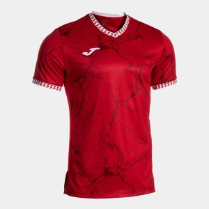 JOMA GOLD VII SHORT SLEEVE T-SHIRT RED WHITE