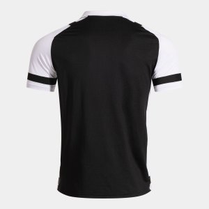 JOMA LIDER SHORT SLEEVE POLO BLACK WHITE
