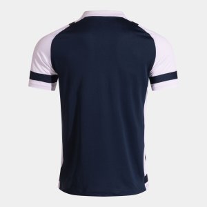 JOMA LIDER SHORT SLEEVE POLO NAVY BLUE WHITE