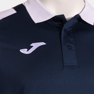 JOMA LIDER SHORT SLEEVE POLO NAVY BLUE WHITE