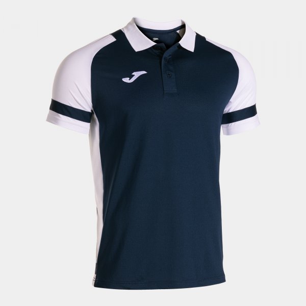 JOMA LIDER SHORT SLEEVE POLO NAVY BLUE WHITE