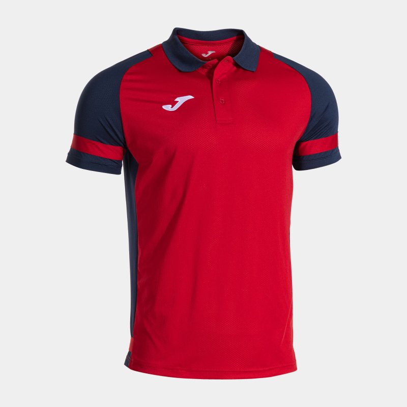 JOMA LIDER SHORT SLEEVE POLO RED NAVY BLUE