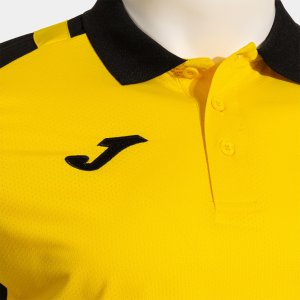 JOMA LIDER SHORT SLEEVE POLO YELLOW BLACK