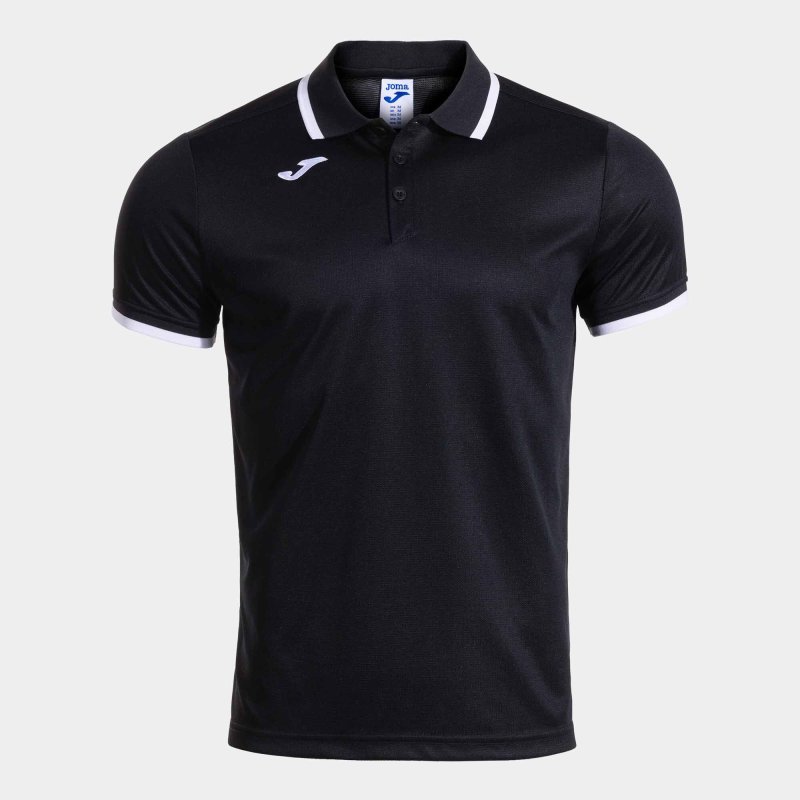 JOMA COMBI PREMIUM SHORT SLEEVE POLO BLACK WHITE