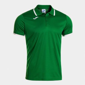 JOMA COMBI PREMIUM SHORT SLEEVE POLO GREEN WHITE