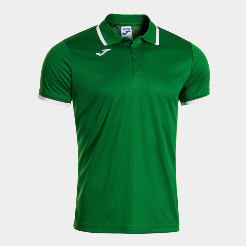 JOMA COMBI PREMIUM SHORT SLEEVE POLO GREEN WHITE