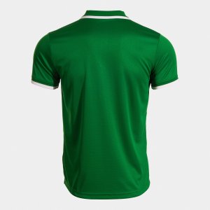 JOMA COMBI PREMIUM SHORT SLEEVE POLO GREEN WHITE