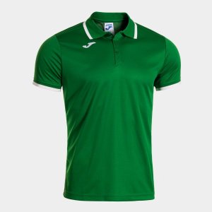 JOMA COMBI PREMIUM SHORT SLEEVE POLO GREEN WHITE