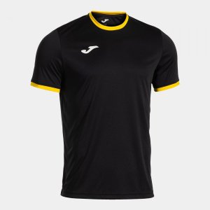 JOMA COMBI PREMIUM SHORT SLEEVE T-SHIRT BLACK YELLOW