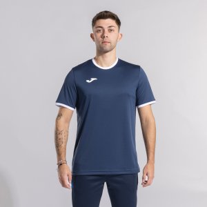 JOMA COMBI PREMIUM SHORT SLEEVE T-SHIRT DARK NAVY WHITE