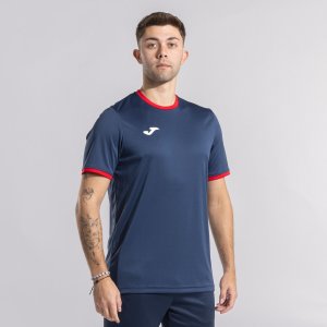 JOMA COMBI PREMIUM SHORT SLEEVE T-SHIRT DARK NAVY RED