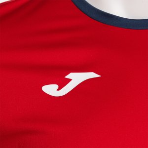 JOMA COMBI PREMIUM SHORT SLEEVE T-SHIRT RED DARK NAVY