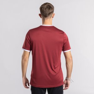 JOMA COMBI PREMIUM SHORT SLEEVE T-SHIRT BURGUNDY WHITE