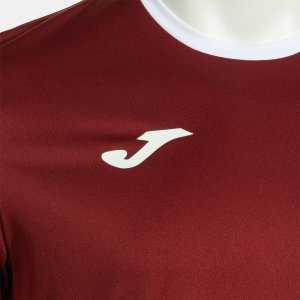 JOMA COMBI PREMIUM SHORT SLEEVE T-SHIRT BURGUNDY WHITE