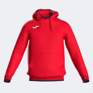 JOMA COMBI PREMIUM HOODIE RED DARK NAVY
