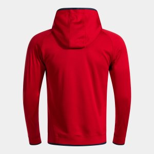 JOMA COMBI PREMIUM HOODIE RED DARK NAVY