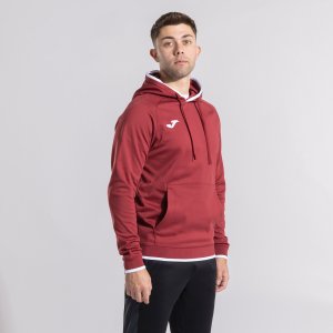 JOMA COMBI PREMIUM HOODIE BURGUNDY WHITE