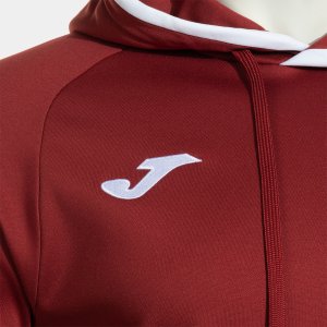 JOMA COMBI PREMIUM HOODIE BURGUNDY WHITE