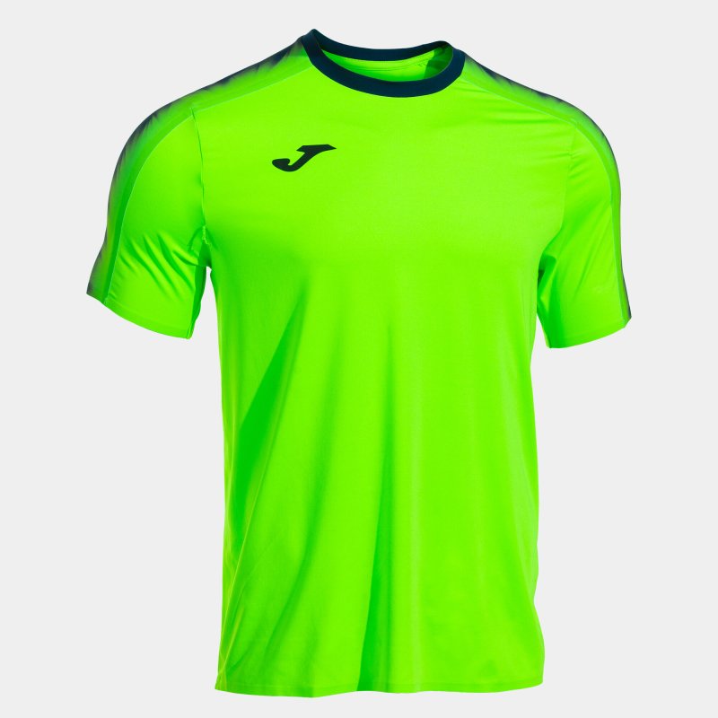 JOMA ELITE XI SHORT SLEEVE T-SHIRT FLUOR GREEN NAVY BLUE