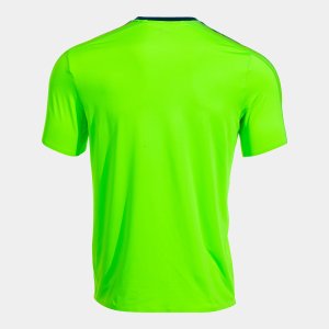 JOMA ELITE XI SHORT SLEEVE T-SHIRT FLUOR GREEN NAVY BLUE